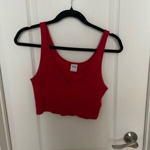 Red aritzia tna crop top